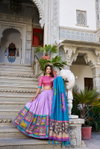 Vaishnavi By Lnb1235 Tasar Silk With Kalamkari Print Lehenga With Blouse Dupatta Online Wholesale